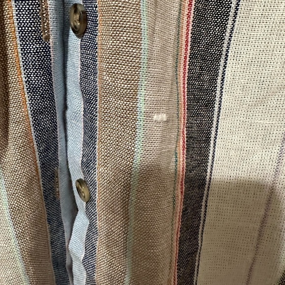 NWT Soft Surroundings Sera Striped Linen Blend Shirt SZ S Cottagecore Lagenlook - Picture 7 of 8
